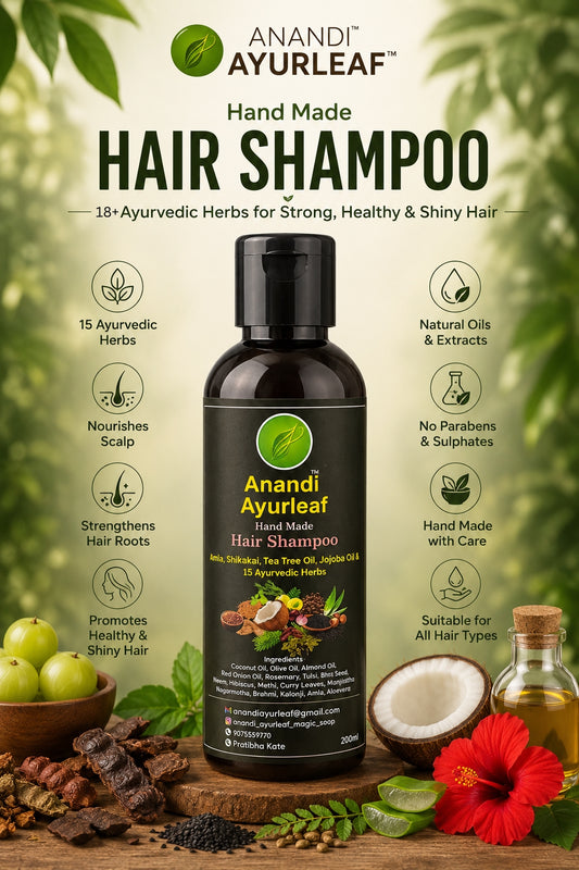 Anandi Ayurleaf Hair shampoo 18+ Ayurvedic Hearbs